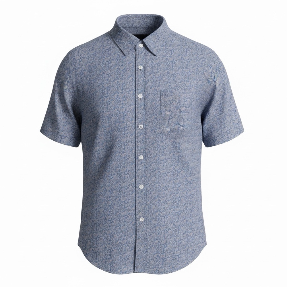 Rails Men's Blue Short Sleeve Button Up Shirt size M